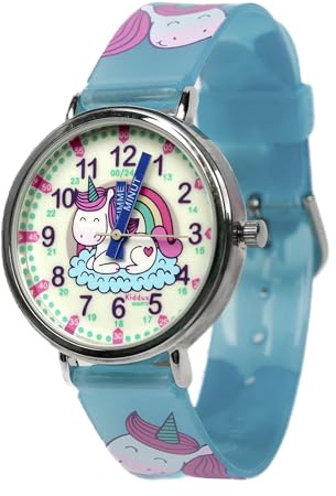 Kiddus Orologio Educativo per Bambino e Bambina dai 5 ai 10 Anni, Orologio Analogico Didattico per Imparare l'Ora, Movimento Giapponese