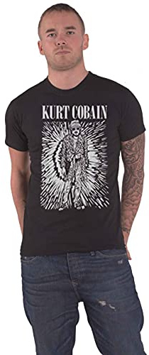 Kurt Cobain T Shirt Brilliance Logo Nuovo Ufficiale Uomo Nero Size S