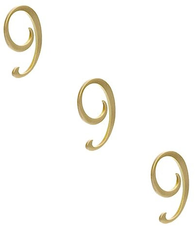 DOITOOL 3stücke Kupfer Türnummer Schild Wanddekorative Hausnummer Für Briefkästen Türen Und Straßenschilder Langlebig Für Apartment Hotel Und Wohnbereiche