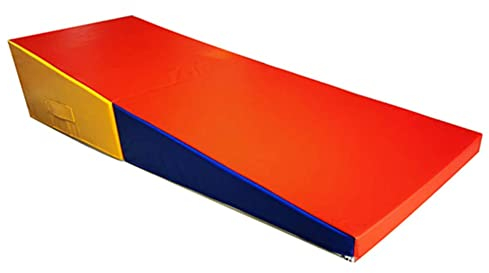 LXHELIVERY Gymnastik-Keilmatte Zusammenklappbare Gymnastik-Käsekeilmatte Gym Fitness Tumbling Skill Shape Matte Für Gymnastik-, Kampf- Und Tanz-Streckübungen (Farbe : Rosso, Größe : 150X80X40CM)