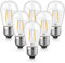 S14 E27 Led blanco cálido, ST45 1W LED bombilla sustituye a 10 vatios, vintage 230V LED bombillas para las luces de hadas, lámparas de araña, lámparas de noche, 2700K, no regulable, 6 piezas