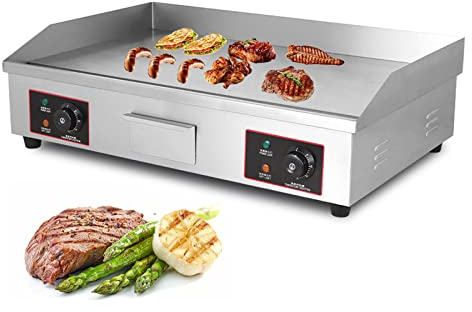 Plaques De Cuisson Électriques Commerciales, Station De Gril À Dessus Plat, Plaque Chauffante De Comptoir Électrique Antiadhésive, Gril De Barbecue Commercial, Pour Le Camping, L'Extérieur, Le Talon