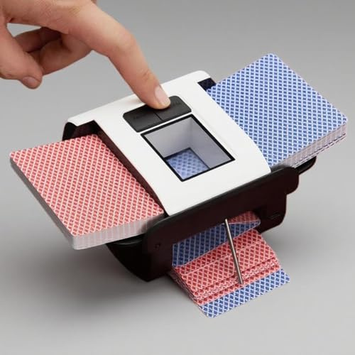 CUIYKAI Automatic Card Shuffler 2 Deck, Electric Shuffling Machine for 1-2 Decks, Recharge Shuffler Machine for Poker, UNO, Blackjack, Texas Hold'em