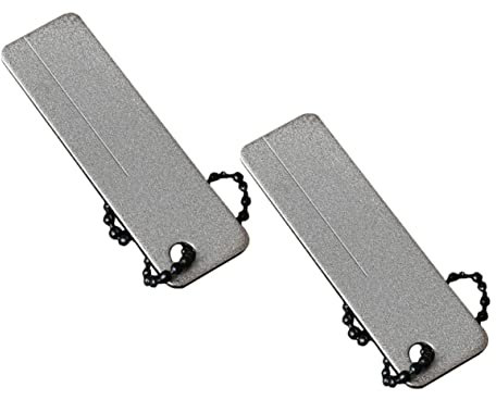 WHAMVOX 2piezas Piedra Afilar Superdura Mini Para Anzuelos y Cuchillas Herramienta Ligera Con Ranura Fina Para Uso Exteriores y Camping