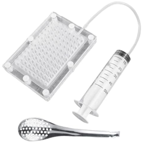 Molecular Gastronomy Kit Professional Molecular Gastronomy Caviar Maker Gourmet Dispenser Caviar Filter Spherification Dropper with Tube & Spoon Tools