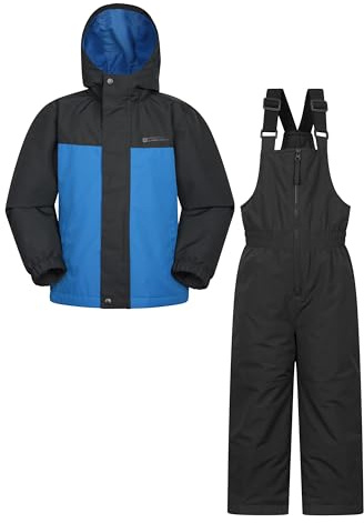 Mountain Warehouse Polar Zone Ensemble de neige pour enfants avec veste et salopette - Ensemble de ski doublé en polaire avec poches, pour garçons et filles - Ski d'hiver, sports et plein air, bleu