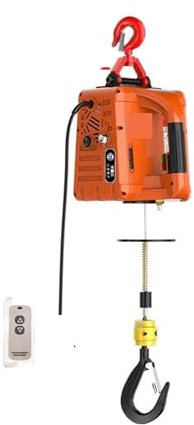 Montacarichi da Balcone, Gru portatile dell'ascensore della gru elettrica, argano elettrico di aggiornamento 100-500KG con telecomando, gru di sollevamento della fune d'acciaio,per Camion,Garage,Indu