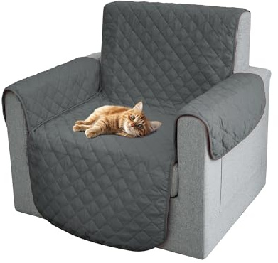 Comart - Copripoltrona Majestic - con Braccioli Reversibile - Grigio