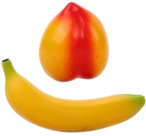 JOINPAYA Maracas pour Bébé en Plastique Forme Fruits 2pcs, Instrument de Musique à Percussion Facile à Tenir, Jouet D'éveil Compact pour Garçon et Filles la Maison L'école