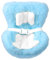 lasuroa Puppen-Autositz mit Weichem, Pelzigem Kissen Niedlicher Puppen-Dekorationssofasitz mit Clipbox und Sicherheitsgurten Displayzubehör und Desktop-Lüftungsschlitz-Ornamenten(Blau)