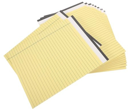 Gadpiparty Blocchi Per Appunti Legali a Righe Larghe 20,3x28 Cm, Set Da 10 Blocchi 30 Pagine Fronte-retro in Carta 80g/m², Blocco Note Perforato Per Ufficio, Scuola e Organizzazione Giornaliera