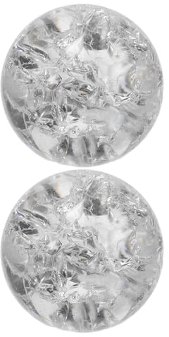 Ciieeo Esferas Decorativas de Cristal Transparente de 3 Cm para Fuente de Agua, 2 Unidades, Adornos de Vidrio Macizo para Decoración de Escritorio, Fotografía y Hogar