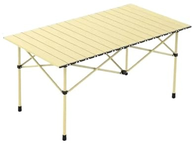 DKJAHSEK Tavolo Da Campeggio Tavolo pieghevole, set di sedie, involtino primavera portatile, pasto integrato(Off-white120 55 50)