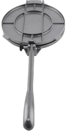 DriKou Tortilla Press, aluminiumlegering manuell Tortilla Maker pressverktyg för pizzapajbakning (20 cm svart)