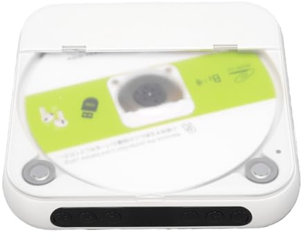ASHATA Reproductor de CD Portátil, Reproductor de CD Bluetooth con Sonido de Alta Fidelidad, Radio FM con Puerto Auxiliar, de para Automóvil, de DVD para Viajes en Casa