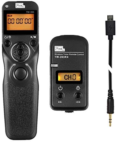 Pixel Wireless Shutter Release Timer Remote Control TW 283-90 Remote Release for Fujifilm GFX 50S X-Pro2 X-T2 X-T20 X-T1 X-T10 X-E3 X-E2S X-E2 X-M1 X-A3 X-A2 X-A1 X-A10 X-E2S X100F X100T X70 X30 XQ2