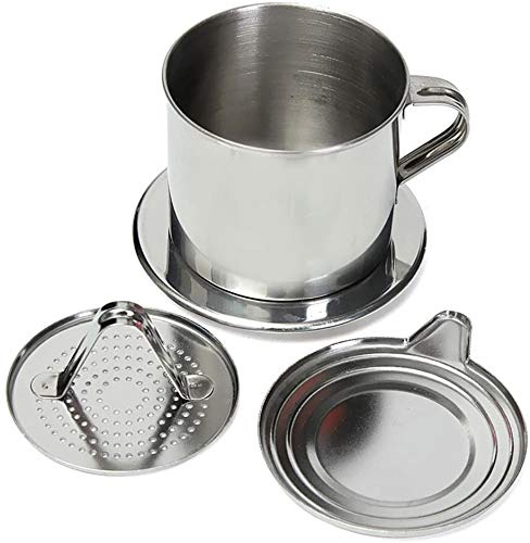 Tragbare Edelstahl Vietnam Kaffeefilter Set-Wiederverwendbare edelstahl kaffeefilter presse-Traditionellen Kaffee Brewer-für zu hause küche büro freien