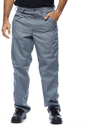 Pantaloni da Lavoro da Uomo, Pantaloni da Lavoro Modello Classico, Pantaloni Cargo, Abiti da Lavoro, Made in EU, Colori Diversi, Grigio, 58