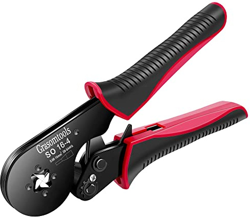 Herramienta para prensar casquillos, Herramientas para prensar 0,08-16mm², Herramienta para prensar alambres, Alicates para prensar con carraca autoajustable