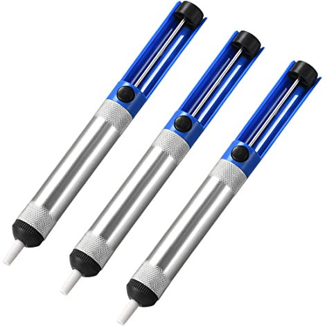 sourcing map Desoldering Pump 7.5 Inches Solder Sucker Manual Vacuum Solder Removal Hand Tool 3Pcs