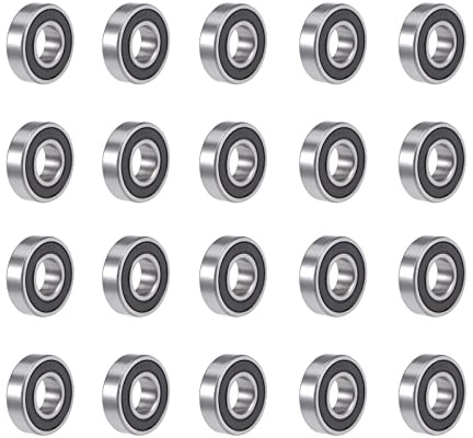 R8-2RS Sealed Ball Bearing 1/2 x1-1/8 x5/16 - Lubricated - Chrome Steel 20Pcs