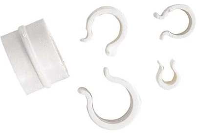 20 clips de acero para invernadero para fijar la lona protectora (plástico, diámetro 30 mm)