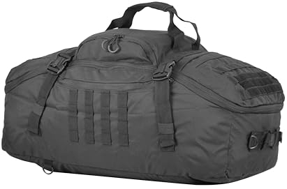 ZSearARMY Turnbeutel für Herren, Sporttasche, Seesack mit drei Tragemöglichkeiten, Schwarz, 80L, Turnbeutel für Herren Sport Turnbeutel