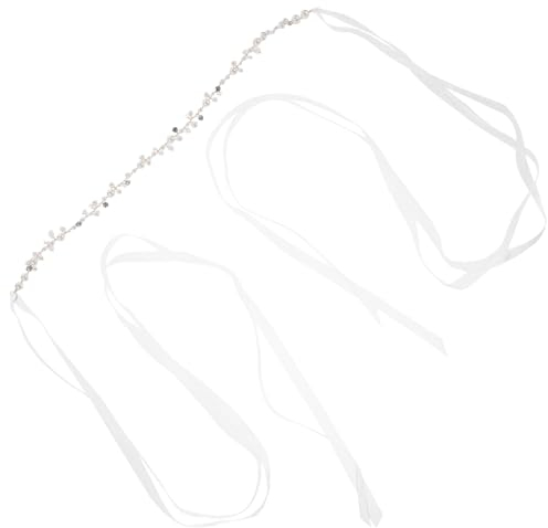 VALICLUD Brautgürtel mit Strass für Damen, Weißes Hochzeitsaccessoire