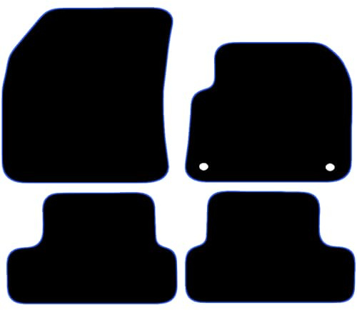 Vauxhall Grandland X 2017+ Onwards Car Mats UK-Made Tailored Fit Carpet Floor Mats Full Coverage Compatible Accessory Blue Trim