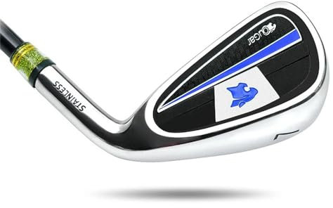 Mazza da golf in ferro #7 unisex con asta in acciaio o carbonio – ferro da golf perfetto per giocatori di golf (blu, con albero in acciaio)