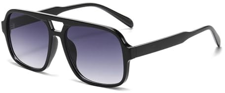 WDZAYXC Retro Sonnenbrille für Damen Herren Trendy,Retro Sonnenbrille mit großem Rahmen