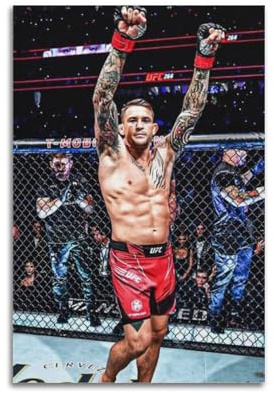 Zyfene Dustin Poirier Grande étoile de boxe Poster d'œuvres d'art sur toile à suspendre Idée de décoration d'intérieur 40 x 60 cm
