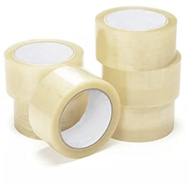 MERCURY TEXTIL- 6 Rollos de Precinto, Cinta de Embalaje Transparente de 48mm x 40/100/120m, Cinta Adhesiva Resistente para Cajas de Cartón de Envíos y Mudanzas. (Pack 6-120m)