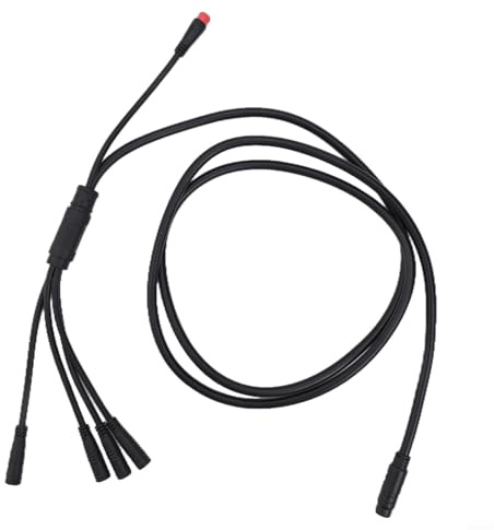 Yuanpgky E-Bike Cable 1T5 Main Wire For KT Controller Electric Bike Display Throttle Brake Connector 24V 36V 48V 60V 72V Black 0.53m Length