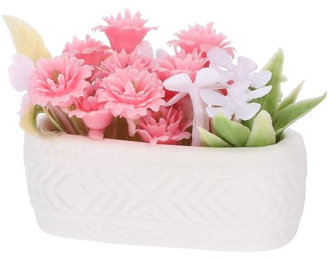 Cabilock Miniature Doll House Flower Pot Ornament Realistic Tiny Potted Flower Decoration for Dollhouse Bonsai Decor for Warm Atmosphere and Gift