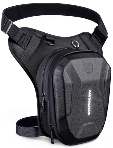 Motorcycle Leg Bag for Men Women, Thigh Bag with Reflective Logo and Removable Leg Straps Can Crossbody Fanny Pack, Motorcycle accessories gear Use for Outdoor Cycling Hiking Camping Fishing