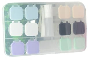 SOPOTUTU Boîtier Lentilles de Contact Hygiénique à Capacité Importante Étui de Rangement et Portable pour Lentilles Kit Voyage Pratique pour Protection et Organisation