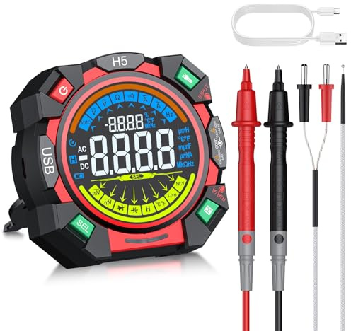 Neoteck 6000 Counts Smart Digital Multimeter with Colour Reverse Display, TRMS, Auto Mode, AC/DC Voltage & Current, Capacitance, Resistance, Temperature, NCV & Live Test