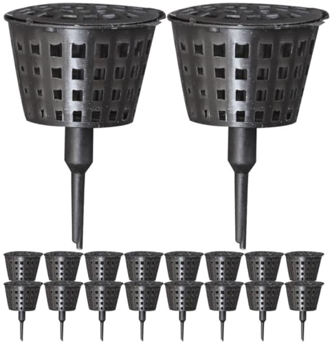 Artibetter Boîte de Fertilisation en Plastique Noir Petite Taille, Lot de 30 Conteneurs D'engrais pour Bonsaï et Orchidées, Panier D'engrais à Libération Lente, Usage Jardinage en Pot
