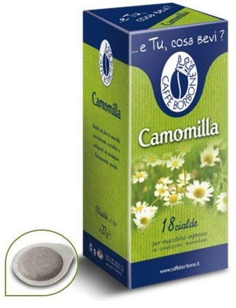 Caffè Borbone Lot de 54 dosettes à la camomille avec filtre papier 44 mm pour machines Mokona Tazzona