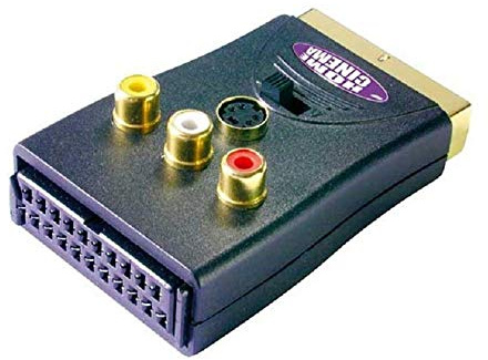 K M Electronics® SCART Plug to Socket Plug Through Switched Adaptor Phono RCA SVHS Audio Video