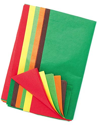 Baker Ross AX157 Carta Velina Autunno - Confezione Da 24, Perfetto Per Tutte Le Attività E I Progetti Artistici, Lavori Di Classe, Creazioni A Casa E Attività Di Gruppo