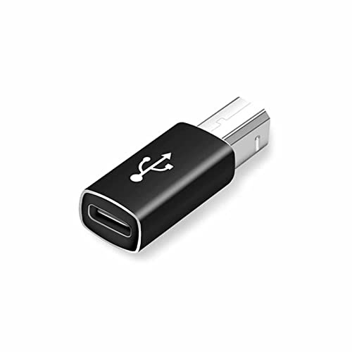 YSJJZRL Adaptateur USB Type C vers USB Type B, connecteur de convertisseur d'imprimante USB-C Femelle vers USB-B mâle, pour imprimantes Scanner Piano électrique-Noir