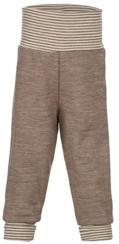 Engel, Pantalón largo con cintura umbilical, 100% lana (kbT), Walnuss Melange, 62/68 cm
