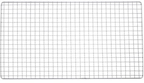 sourcing map Square BBQ Grill Net 29.5x50cm Stainless Steel Cross Wire Barbecue Mesh Mat for Baking Smoking Charcoal Grilling Roasting