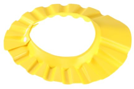 Alipis Verstellbare Duschhaube aus Eva für Kinder mit Schutz vor Wasser und Shampoo Weiches Material Gelbe Babybadehaube zum Baden und Haarewaschen