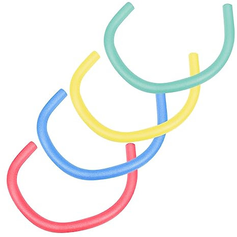 Toyvian 4 Stück Schwimmstock Schwimmnudeln Nudelschwimmer Kinderspielzeug Im Freien Outdoor-spielsets Poolwassernudeln Pool-Float-Nudeln Epe-perlen-Baumwolle Auftriebsstange Draussen