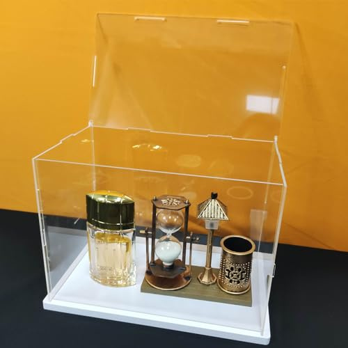 Vaian Clear Acryl Display Case-Assemble, Top Cove Openable Tür, Verdickte Basis, Staubschutz Showcase für Action Figuren Spielzeug Collectibles (20x15x15cm/8x6x6in)