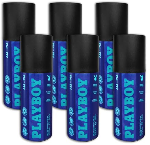 6 er Pack Playboy AM to PM Deodorant Spray Deospray 6 x 150 ml