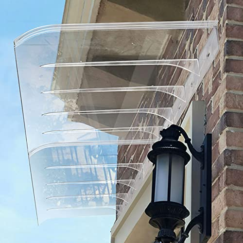 Unsichtbares Vordach für die Haustür, Markisenunterstand, Außenüberdachung für die Veranda, Tür-/Fensterüberdachung, Gartenüberdachung, Terrassenveranda-Markise, Gebogene Polycarbonat-Abdeck